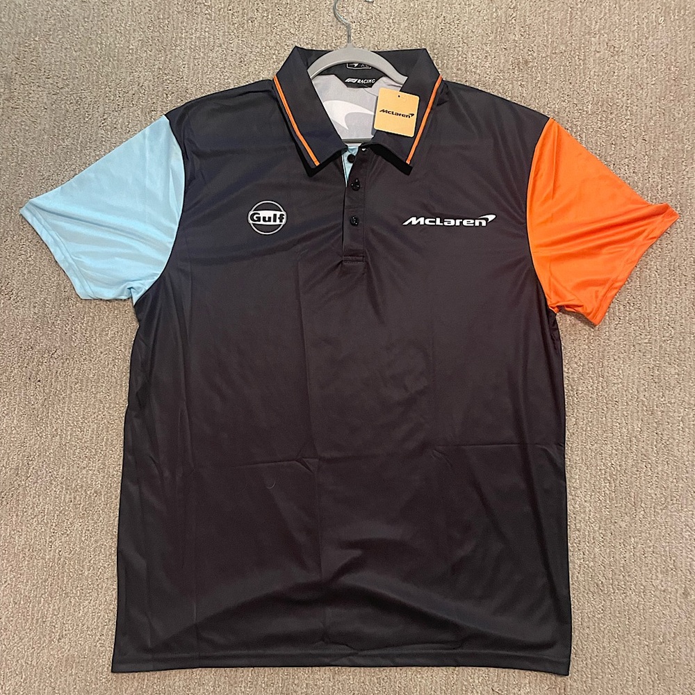 McLaren F1 Gulf Color Block Polo
